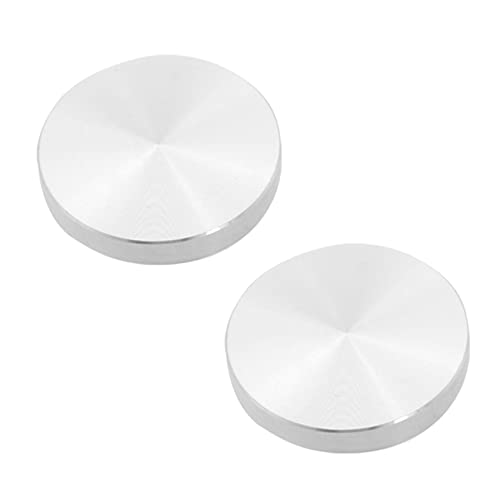 ClAZTyict 2X Glasplatten-Adapter, Aluminium, Rund, 50X8mm, Silber von ClAZTyict