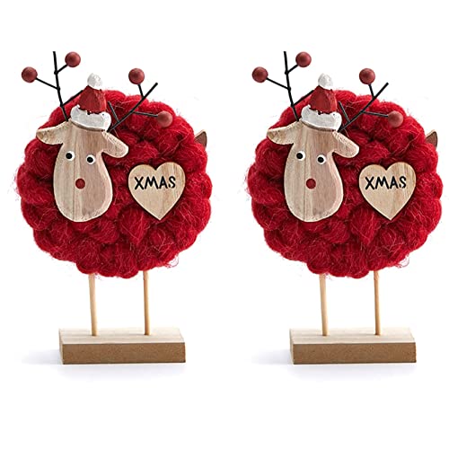 ClAZTyict 2X Neues Nordisches Weihnachtsfest Filz Dekoration Weihnachten Elch Weihnachten Weihnachtsmann Ornament Weihnachten Desktop Dekoration A von ClAZTyict