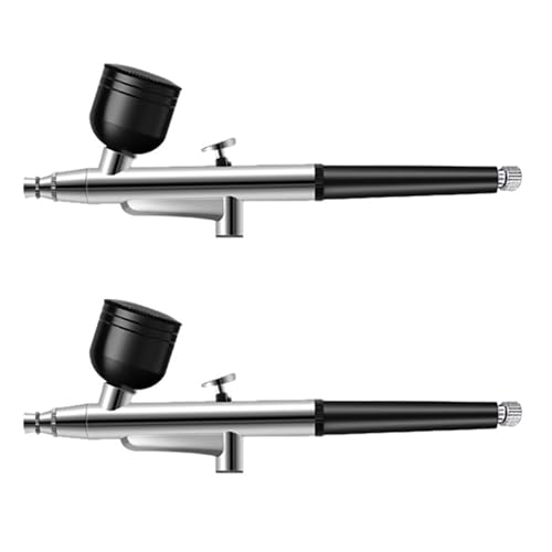 ClAZTyict 2X Tragbare Single Action Airbrush 0,3 mm Düsen Airbrush Stift für Modell Kuchen Nagel Auto Malerei Beauty Inkjet-Schwarz von ClAZTyict