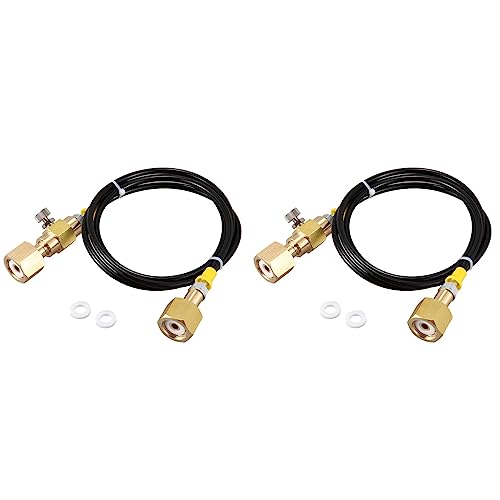 ClAZTyict 2X Transfer des Adapters Der O2 Tank Füll Station mit 1,5 M 5Ft W21.8-14 Bis W21.8-14 (DIN 477) von ClAZTyict