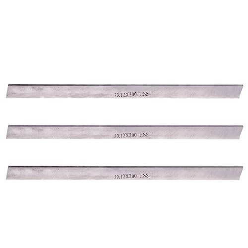 ClAZTyict 3 Stücke 3 mm x 12 mm x 200 mm Schnellarbeitsstahlklingen Praktisches Werkzeug Drehmaschine HSS Bit von ClAZTyict