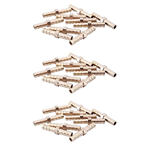 ClAZTyict 30 Stück Messing 6 mm Gerade für Schlauchschnellkupplung, Golden ClAZTyict 30 Stück Messing 6 mm Gerade für Schlauchschnellkupplung, Golden von ClAZTyict
