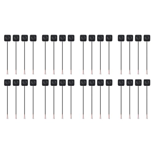 ClAZTyict 32 StüCk Momentschalter Momentaner Druckknopf EIN/Aus-Schalter 12V 24V OberfläChenmontierter Mini-Tastenschalter von ClAZTyict