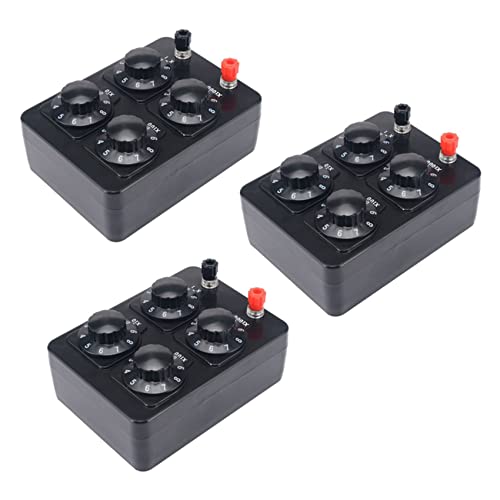 ClAZTyict 3X 0-9999 Ohm Einfacher Widerstand Box Variable Dekade Widerstands Lehre Instrument von ClAZTyict