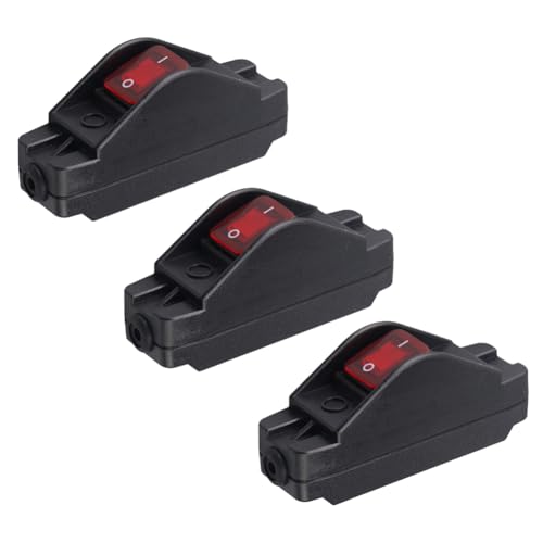 ClAZTyict 3X 16A 220V Ein/Aus Inline Kabel Schalter Taste Inline Kabel Schalter für Geräte von ClAZTyict