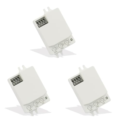 ClAZTyict 3X 5,8 GHz Mini-Mikrowellen-Radar-Bewegungssensorschalter AC85-265V Intelligenter Sensorschalter für Den Menschlichen Körper Bewegungslichtschalter von ClAZTyict