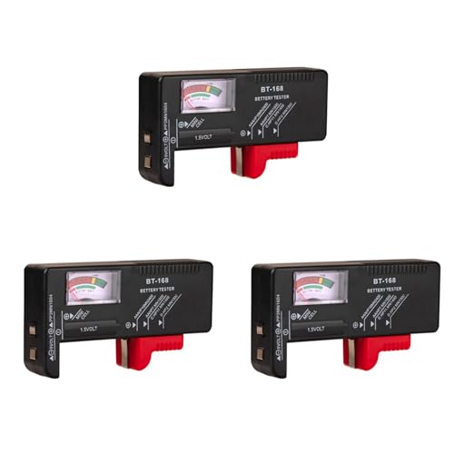 ClAZTyict 3X BT-168 AA/AAA/C/D/9V/1,5V Batterien Universelle Knopfzellenbatterie Farbcodiertes Messgerät Volt Tester Checker BT168 ClAZTyict 3X BT-168 AA/AAA/C/D/9V/1,5V Batterien Universelle Knopfzellenbatterie Farbcodiertes Messgerät Volt Tester Checker BT168 von ClAZTyict