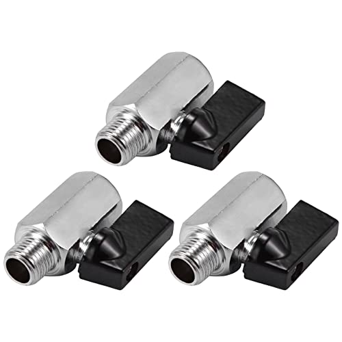 ClAZTyict 3X Chrom Messing 1/4 Kugelhahn mit Gewinde Stecker Auf Buchse Luftkompressor ClAZTyict 3X Chrom Messing 1/4 Kugelhahn mit Gewinde Stecker Auf Buchse Luftkompressor von ClAZTyict