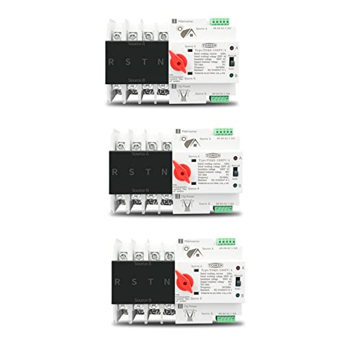 ClAZTyict 3X DIN Schiene 4P ATS Dual Power Automatischer Umschalter Elektrische Selektor Unterbrechungsfreie Strom Versorgung 100A ClAZTyict 3X DIN Schiene 4P ATS Dual Power Automatischer Umschalter Elektrische Selektor Unterbrechungsfreie Strom Versorgung 100A von ClAZTyict