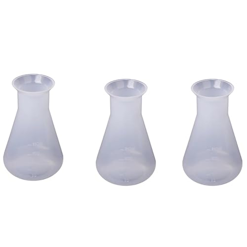 ClAZTyict 3X Kunststoff Transparent Labor Chemische Erlenmeyerkolben Behaelter Flasche - 250Ml ClAZTyict 3X Kunststoff Transparent Labor Chemische Erlenmeyerkolben Behaelter Flasche - 250Ml von ClAZTyict