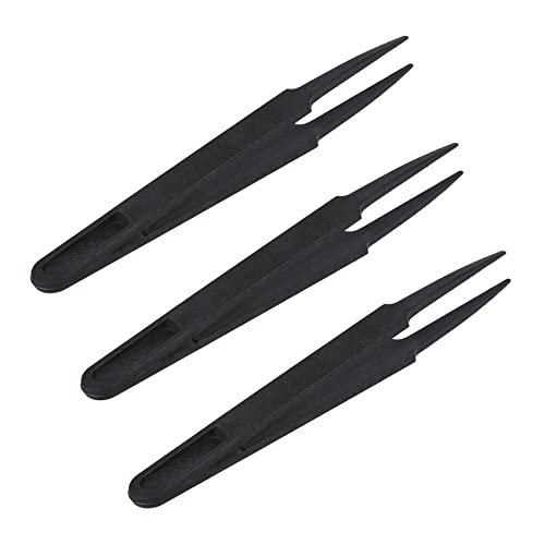 ClAZTyict 3X Schwarz Kunststoff Anti Pinzette Reparatur Werkzeug von ClAZTyict