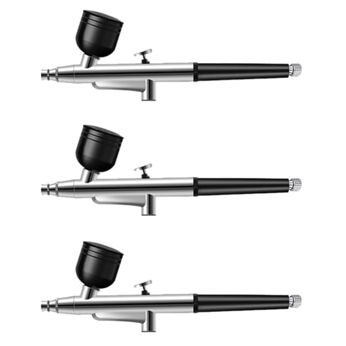 ClAZTyict 3X Tragbare Single Action Airbrush 0,3 mm Düsen Airbrush Stift für Modell Kuchen Nagel Auto Malerei Beauty Inkjet-Schwarz von ClAZTyict