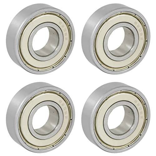 ClAZTyict 4 Stücke 15X35X11mm Abgeschirmt Miniatur Rillenkugellager Radial 6202Z Kugellager Silber+ von ClAZTyict