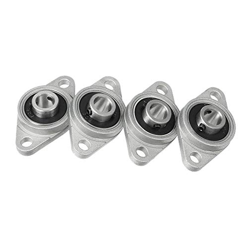 ClAZTyict 4 Stücke Kfl08 Steh Lager 8 Mm Bohrungs Durch Messer Legierung Rhombische Flansch Lager für Cnc von ClAZTyict