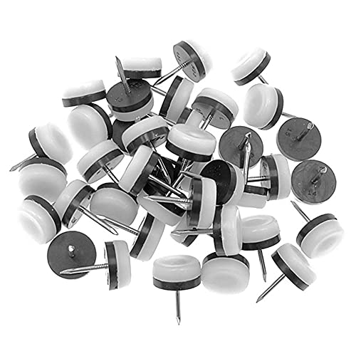 ClAZTyict 40 StüCke Verdickt MöBel Gleiten, Nagel auf Nylon Slider Pad Boden Schutz für Bein FüßE Stuhl Tisch Sofa (18 Mm oder 0,7,) von ClAZTyict