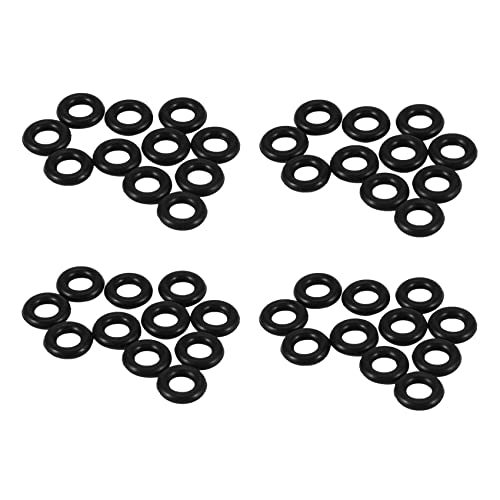 ClAZTyict 40 Stueck Schwarz Gummi Oil Seal O Shaped Ringe Dichtung Unterlegscheiben 8X4X2 mm von ClAZTyict