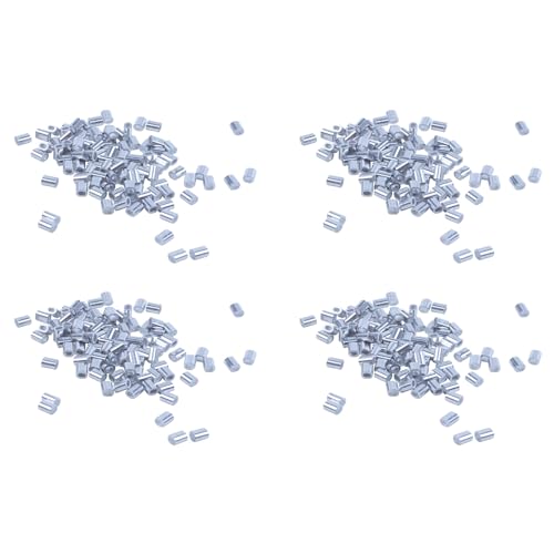 ClAZTyict 400 Stücke 1mm Stahl Draht Seil Aluminium Aderendhülsen ÄRmel Silber Ton von ClAZTyict