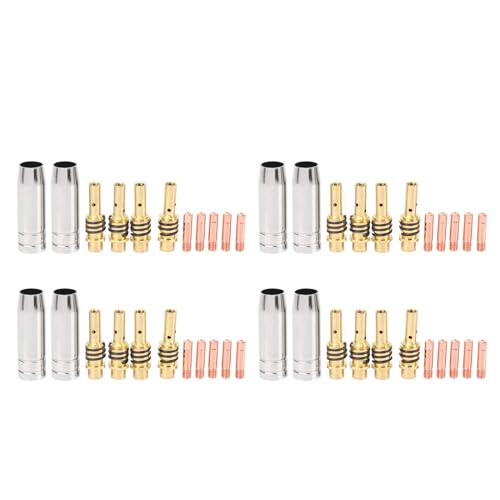 ClAZTyict 44 Teile Mig Schweiß Düse Schweißer Düsen Gold Spitzen Halter Tipps 0,040 Gas Diffusor Set für Taschenlampen von ClAZTyict