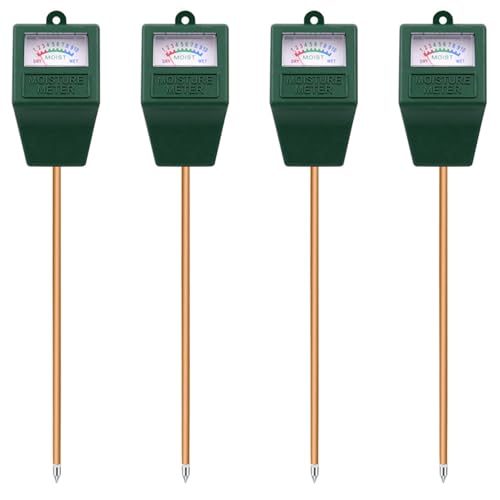 ClAZTyict 4X Bodenfeuchtemesser, PflanzenwasserzäHler Drinnen & Draussen, Sensor Hygrometer Bodentester für Topfpflanzen, Garten, Rasen, Bauernhof von ClAZTyict