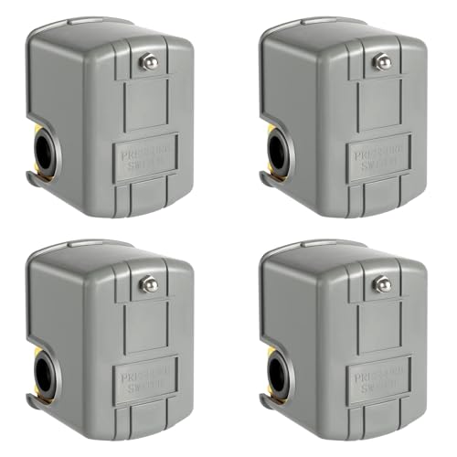 ClAZTyict 4X Druckschalter für Brunnenpumpe, 40-60 Psi Wasserdruckschalter, Einstellbares Differential, 1/4 NPT-Wasserdruck von ClAZTyict