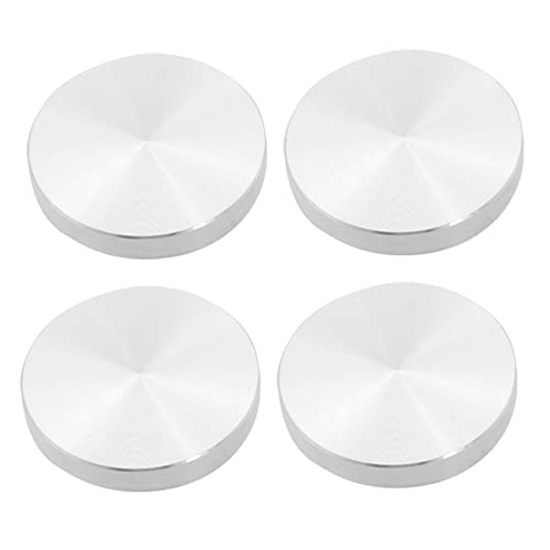 ClAZTyict 4X Glasplatten-Adapter, Aluminium, Rund, 50X8mm, Silber von ClAZTyict