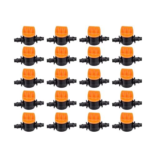 ClAZTyict 50 StüCke 1/4 Rohr Mini Ventil 4/7Mm Controller Stachel Draht Adapter Landwirtschaft Tropf BewäSserung BewäSserung System BeschläGe von ClAZTyict