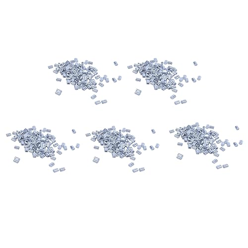 ClAZTyict 500 Stücke 1mm Stahl Draht Seil Aluminium Aderendhülsen ÄRmel Silber Ton ClAZTyict 500 Stücke 1mm Stahl Draht Seil Aluminium Aderendhülsen ÄRmel Silber Ton von ClAZTyict