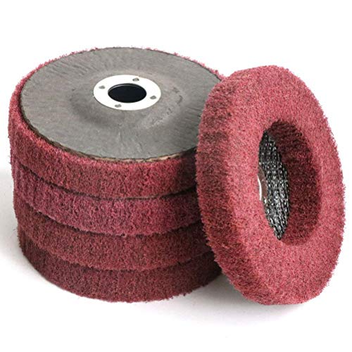 ClAZTyict 5Pcs 4 Nylon Fiber Flap Disc Polierschleifscheibe, Scheuerschwamm Polierscheibe für Winkelschleifer von ClAZTyict
