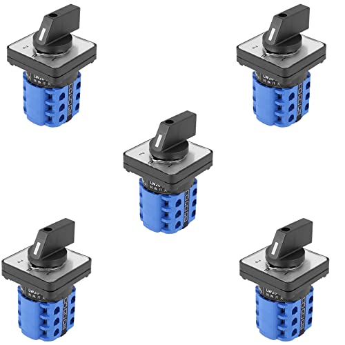 ClAZTyict 5X 3 Positionen On-Off-on Umschaltsteuerung Rotary Nockenschalter 20A von ClAZTyict