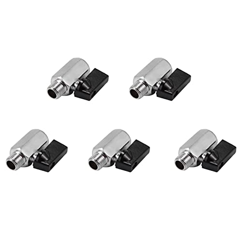 ClAZTyict 5X Chrom Messing 1/4 Kugelhahn mit Gewinde Stecker Auf Buchse Luftkompressor ClAZTyict 5X Chrom Messing 1/4 Kugelhahn mit Gewinde Stecker Auf Buchse Luftkompressor von ClAZTyict