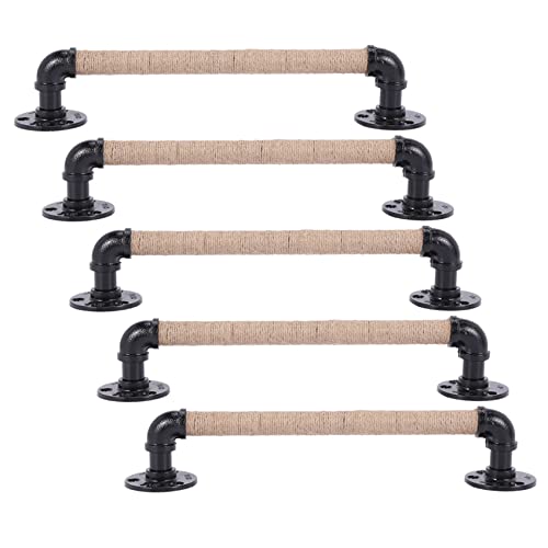 ClAZTyict 5X Industrie Stil Rohr MöBel Scheune Schiebe Tür Griffe Schwarz EuropäIschen Schmiede Seil ClAZTyict 5X Industrie Stil Rohr MöBel Scheune Schiebe Tür Griffe Schwarz EuropäIschen Schmiede Seil von ClAZTyict