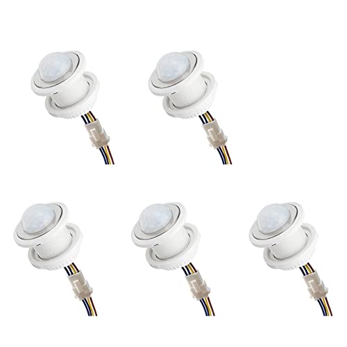 ClAZTyict 5X Mini-Bewegungssensor Lichtschalter 110-220V PIR-Sensor Intelligente Erkennungszeitverzögerung Einstellbarer Infrarot-Induktionsdetektor von ClAZTyict
