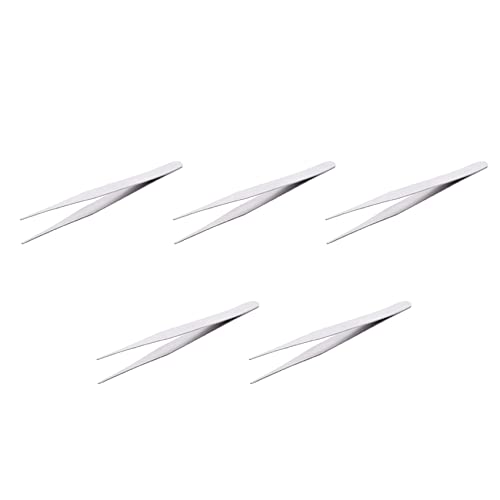 ClAZTyict 5X Pinzetten Doktorzangen Pinzetten Antistatisch Metall Kurve Rund Gerade (-10) von ClAZTyict