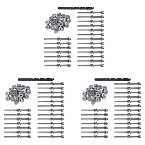 ClAZTyict 60 Paar 1/8 Kabelgeländer Kits 30 Grad Abgeschrägte Unterlegscheibe mit Gewindebolzen Spannend Anschluss Für Terrassendielen ClAZTyict 60 Paar 1/8 Kabelgeländer Kits 30 Grad Abgeschrägte Unterlegscheibe mit Gewindebolzen Spannend Anschluss Für Terrassendielen von ClAZTyict