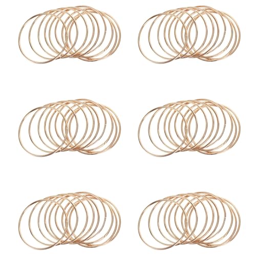 ClAZTyict 60 Paket 3 Gold Fänger Metallringe Reifen Makramee Ring für Fänger und Kunsthandwerk von ClAZTyict