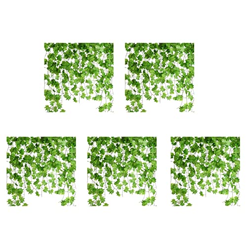ClAZTyict 60 Stück 7,5 Ft Künstliche Ahorn Blätter Hängen Weinreben, Gefälschte Efeu Girlande Hängende Pflanzen Für Garten Hochzeits Feier Dekorationen von ClAZTyict