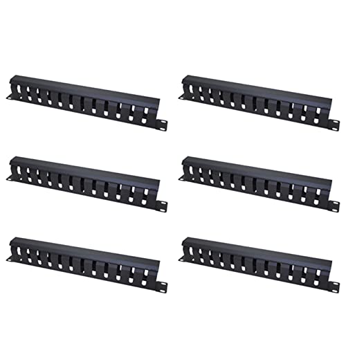 ClAZTyict 6X 1U Kabel Management Horizontal Montiert 19 Server Rack, 12 Slot Metall Finger Leitung Draht Organizer mit Abdeckung ClAZTyict 6X 1U Kabel Management Horizontal Montiert 19 Server Rack, 12 Slot Metall Finger Leitung Draht Organizer mit Abdeckung von ClAZTyict
