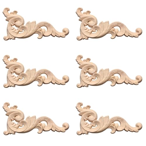 ClAZTyict 6X Geschnitzt Aufkleber Ecke Onlay Applique Tür Wand 12 x 6cm Unbemalt ClAZTyict 6X Geschnitzt Aufkleber Ecke Onlay Applique Tür Wand 12 x 6cm Unbemalt von ClAZTyict