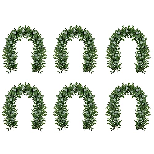 ClAZTyict 6X KüNstlicher Eukalyptus und Weiden Reben Faux Garland Ivy für Hochzeits Hintergrund Arch Wand Tisch LäUfer Rebe ClAZTyict 6X KüNstlicher Eukalyptus und Weiden Reben Faux Garland Ivy für Hochzeits Hintergrund Arch Wand Tisch LäUfer Rebe von ClAZTyict