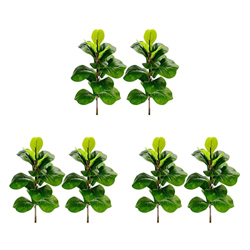ClAZTyict 6X Künstliche Pflanzen Geigen Blatt Faux Ficus Lyrata Gefälschte Grüne Büsche Grün für Garten Veranda Box von ClAZTyict