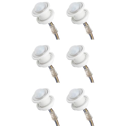 ClAZTyict 6X Mini-Bewegungssensor Lichtschalter 110-220V PIR-Sensor Intelligente ErkennungszeitverzöGerung Einstellbarer Infrarot-Induktionsdetektor von ClAZTyict