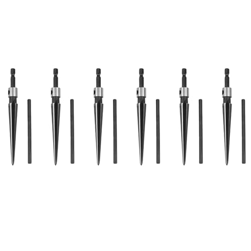 ClAZTyict 6X Reibahle 3-13 mm Sechskantschaft Reibahle Geriffelte Handgehaltene Stahl BrüCken Stift Loch Fase Holzbearbeitungs Schneid Werkzeug Bohrer Reibahle von ClAZTyict