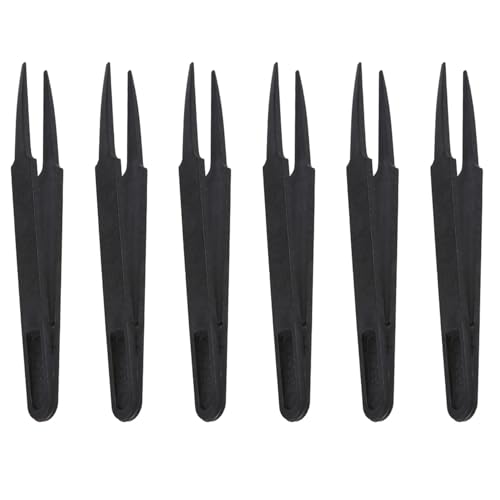 ClAZTyict 6X Schwarz Kunststoff Anti Pinzette Reparatur Werkzeug von ClAZTyict