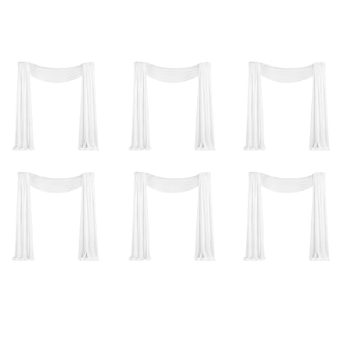 ClAZTyict 6X Stoff zum Drapieren Von Hochzeitsbögen, 1 Stoffbahn, 75 cm X 6 M, Weißer, Durchsichtiger Chiffonvorhang für die Hochzeitszeremonie ClAZTyict 6X Stoff zum Drapieren Von Hochzeitsbögen, 1 Stoffbahn, 75 cm X 6 M, Weißer, Durchsichtiger Chiffonvorhang für die Hochzeitszeremonie von ClAZTyict