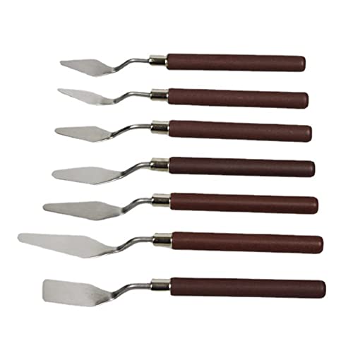 ClAZTyict 7 Teiliges ÖL GemäLde Messerset ÖL GemäLde Schaufel ÖL GemäLde Paletten Messer ÖL Acryl Malerei Werkzeuge zum Farbmischen von ClAZTyict