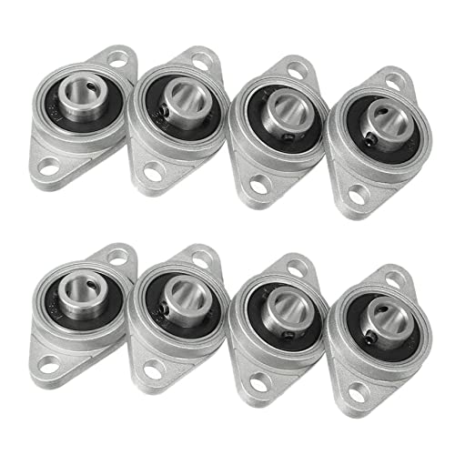 ClAZTyict 8 StüCke Kfl08 Steh Lager 8 mm Bohrungs Durch Messer Legierung Rhombische Flansch Lager für Cnc von ClAZTyict