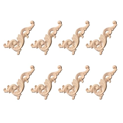 ClAZTyict 8X Geschnitzt Aufkleber Ecke Onlay Applique TüR Wand 12 X 6Cm Unbemalt von ClAZTyict