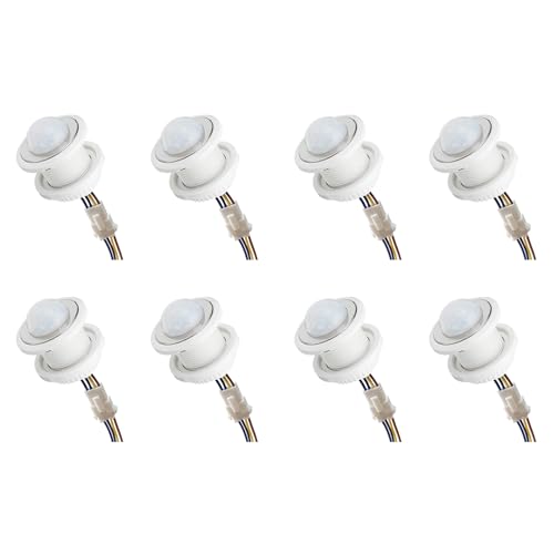 ClAZTyict 8X Mini-Bewegungssensor Lichtschalter 110-220V PIR-Sensor Intelligente Erkennungszeitverzögerung Einstellbarer Infrarot-Induktionsdetektor von ClAZTyict