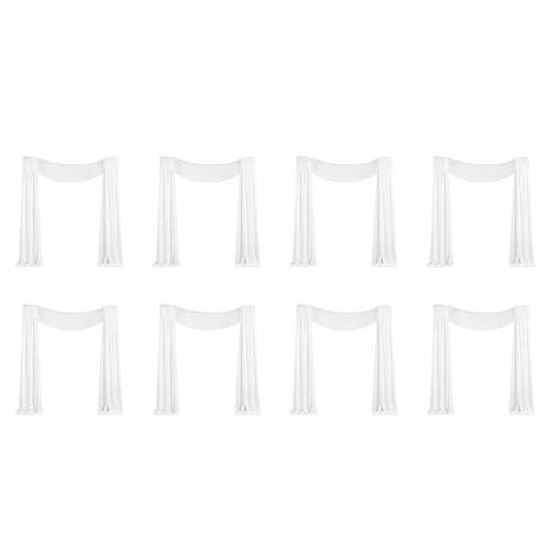 ClAZTyict 8X Stoff zum Drapieren Von Hochzeitsbögen, 1 Stoffbahn, 75 cm X 6 M, Weißer, Durchsichtiger Chiffonvorhang für die Hochzeitszeremonie ClAZTyict 8X Stoff zum Drapieren Von Hochzeitsbögen, 1 Stoffbahn, 75 cm X 6 M, Weißer, Durchsichtiger Chiffonvorhang für die Hochzeitszeremonie von ClAZTyict