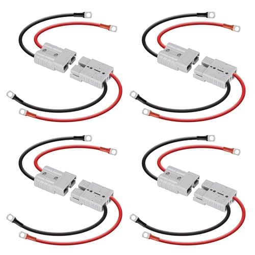 ClAZTyict 8x Anderson-Stecker 50 A Kit Anderson-Stecker 8 Gauge 30 cm Batteriekabel Wasserdichte Schnellverbinder für Lifepo4 von ClAZTyict